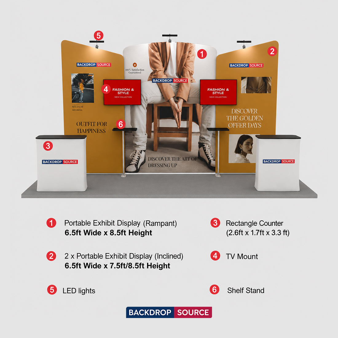 Portable Exhibit Display 20ft x 10ft - Model 8