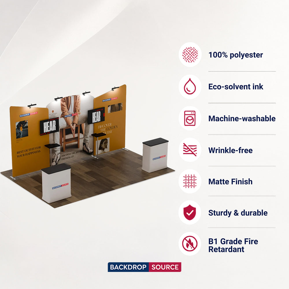Portable Exhibit Display 20ft x 10ft - Model 8