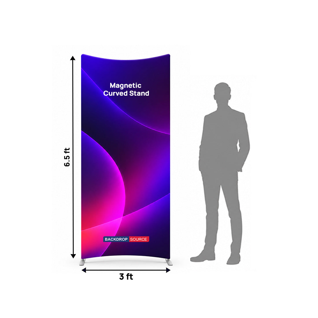 Portable Magnetic Curved Fabric Stand