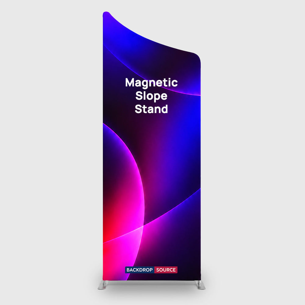 Magnetic Slope Fabric Banner Stand - included in Magnetic Fabric Banner Stand Exhibition Kit with L-Shaped Display