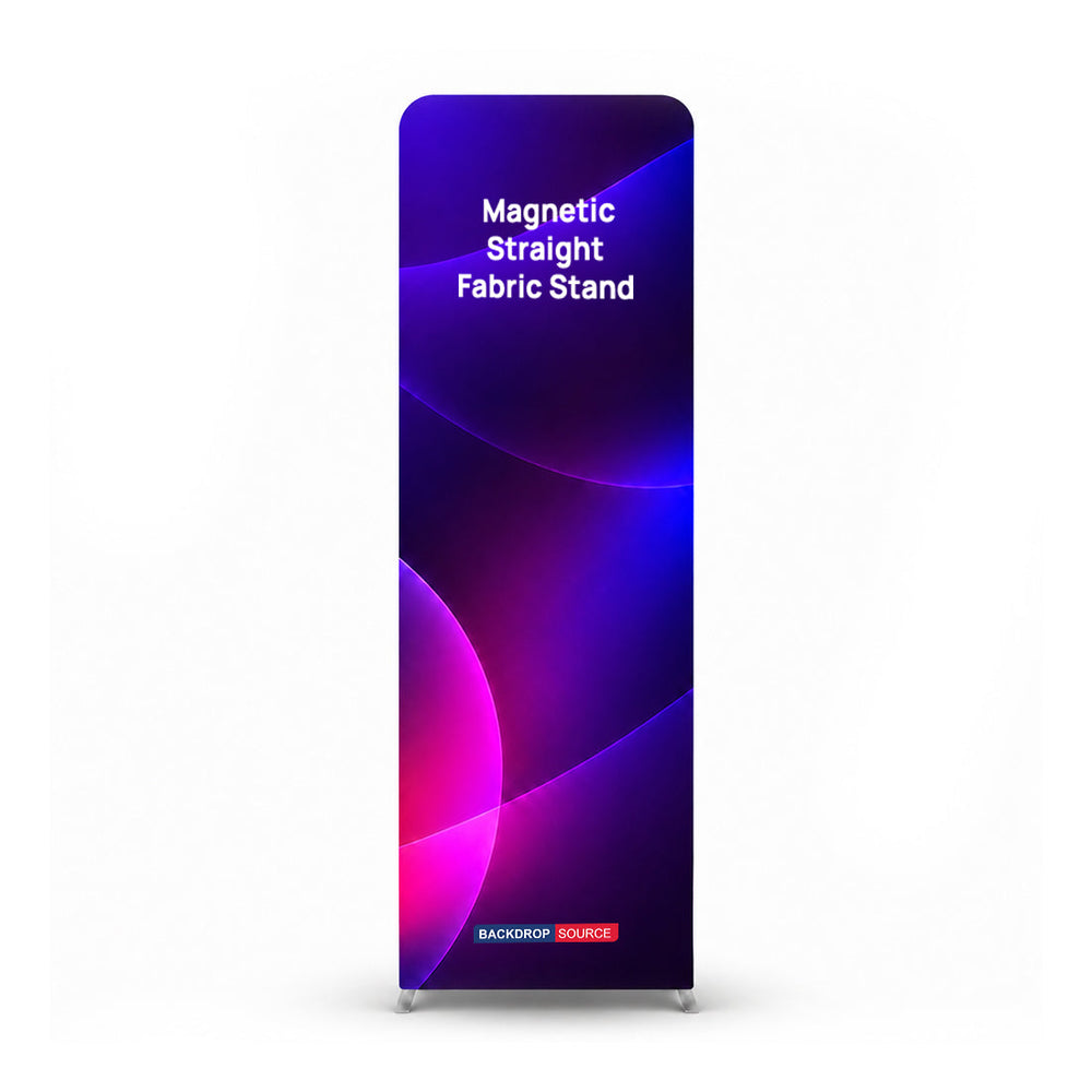 Magnetic Straight Fabric Banner Stand - included in Magnetic Fabric Banner Stand Exhibition Kit with Rectangular Header