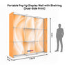 Portable Pop-Up Display Wall with Shelving (Dual-Side Print)