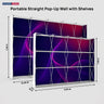 Portable Straight Pop-Up Wall with Shelves