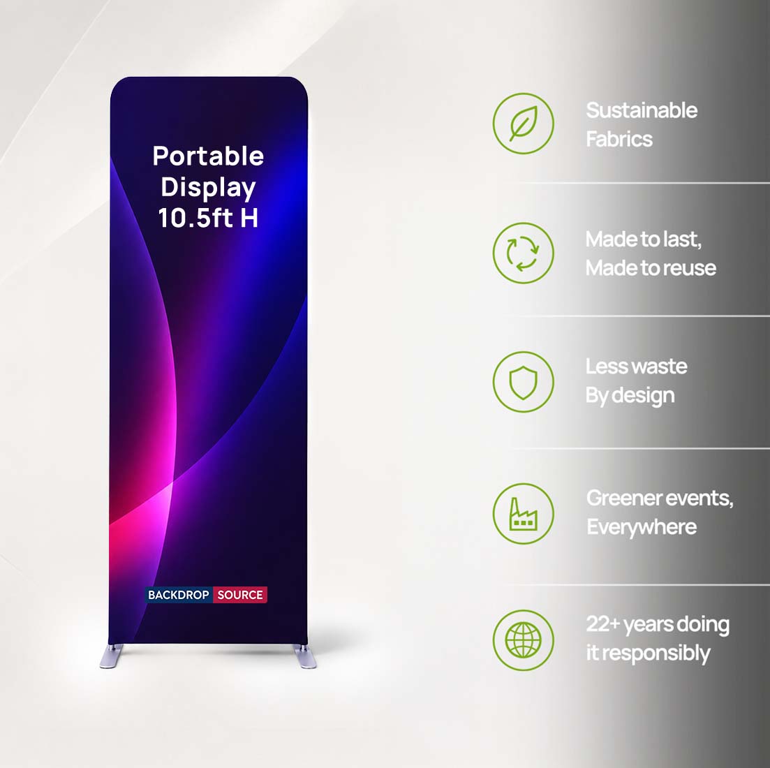 Exhibidor portátil - H-10.5ft