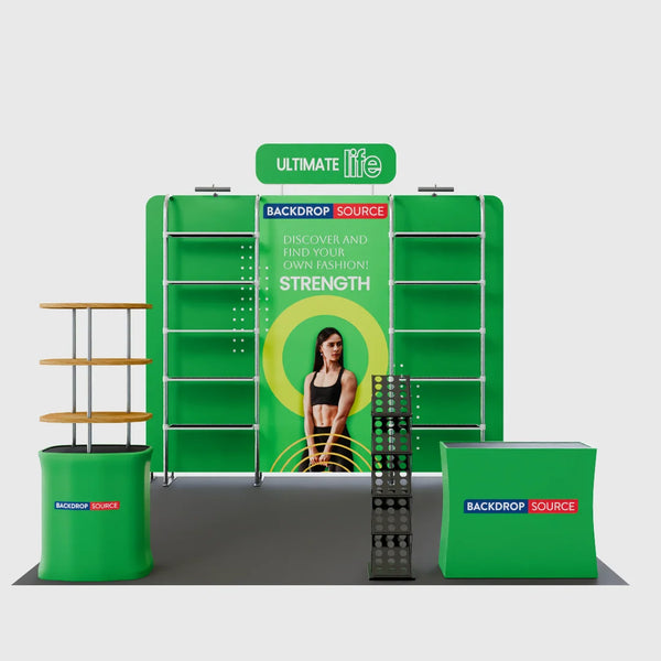 Exhibidor portátil de 10 pies - Modelo 19