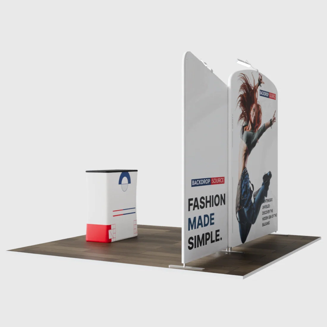 Exhibidor portátil de 10 pies - Modelo 5