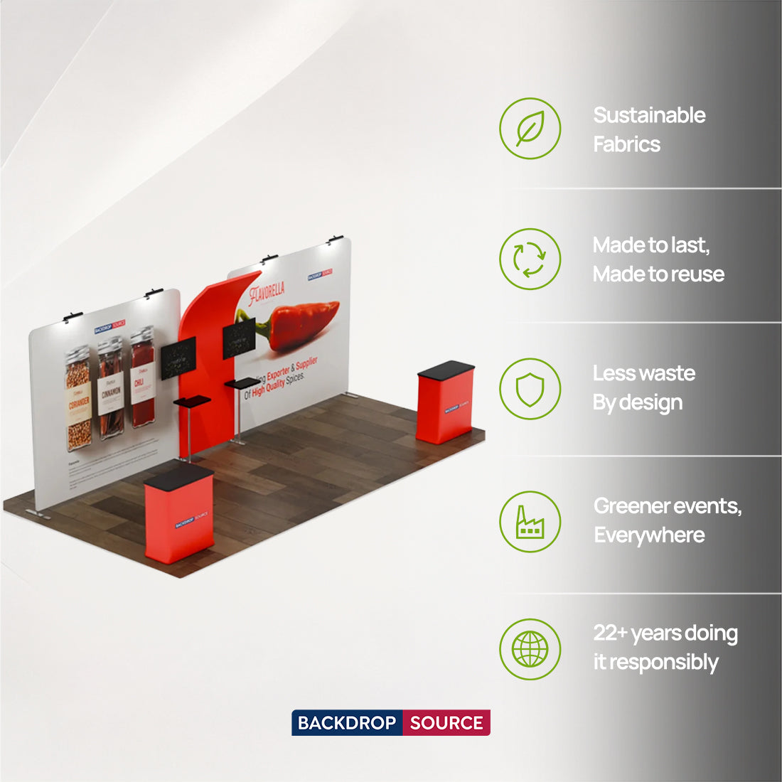 Portable Exhibit Display 20ft x 10ft - Model 13