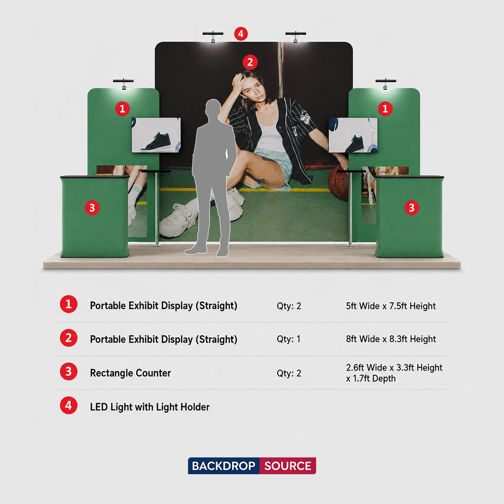 Portable Exhibit Display 20ft x 10ft - Model 5