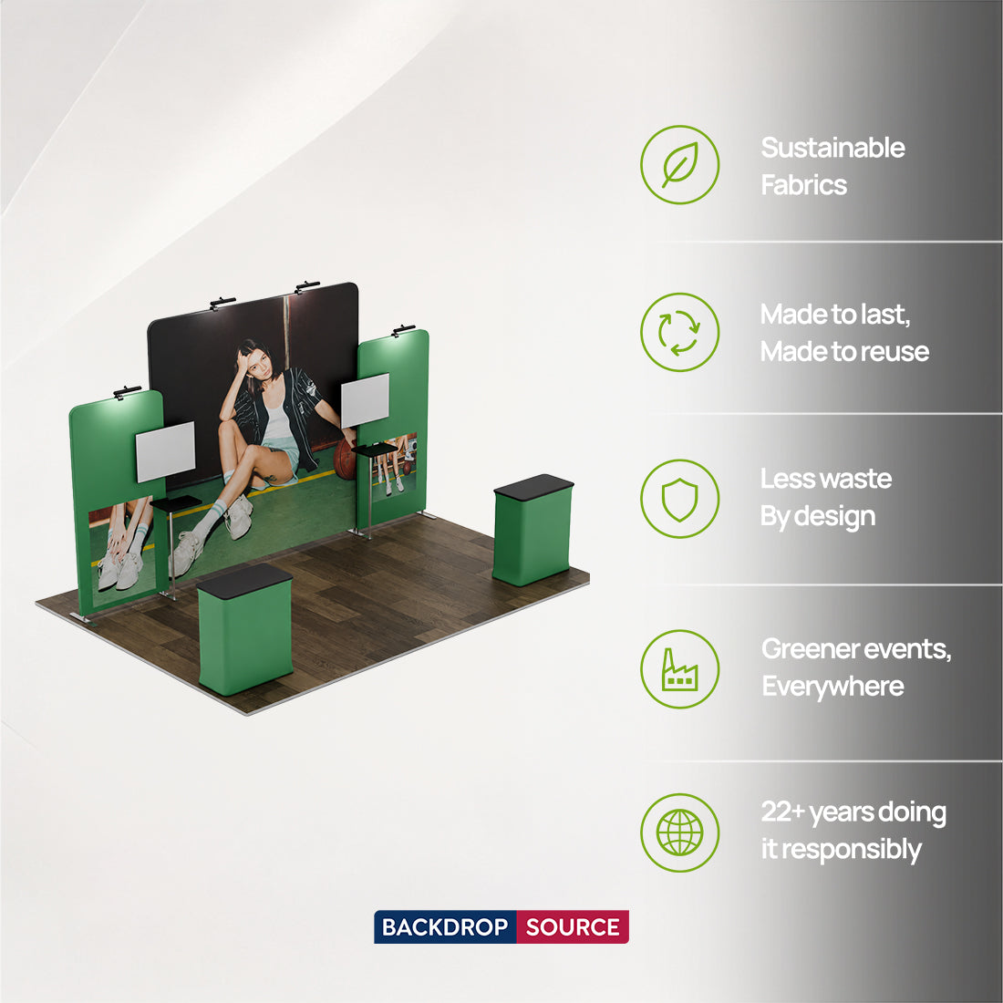 Portable Exhibit Display 20ft x 10ft - Model 5