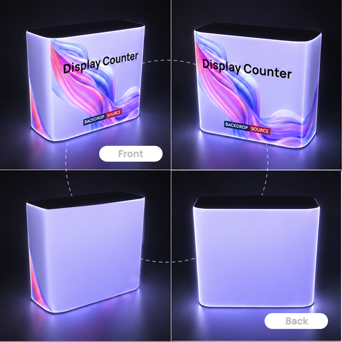 Backlit Premium Fabric Counter Display – 3ft/4ft/6ft