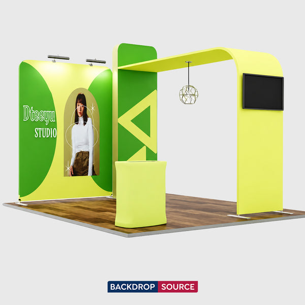 Premium Modular L Arch TV Display Exhibition Kit for 10ft Wide Booths