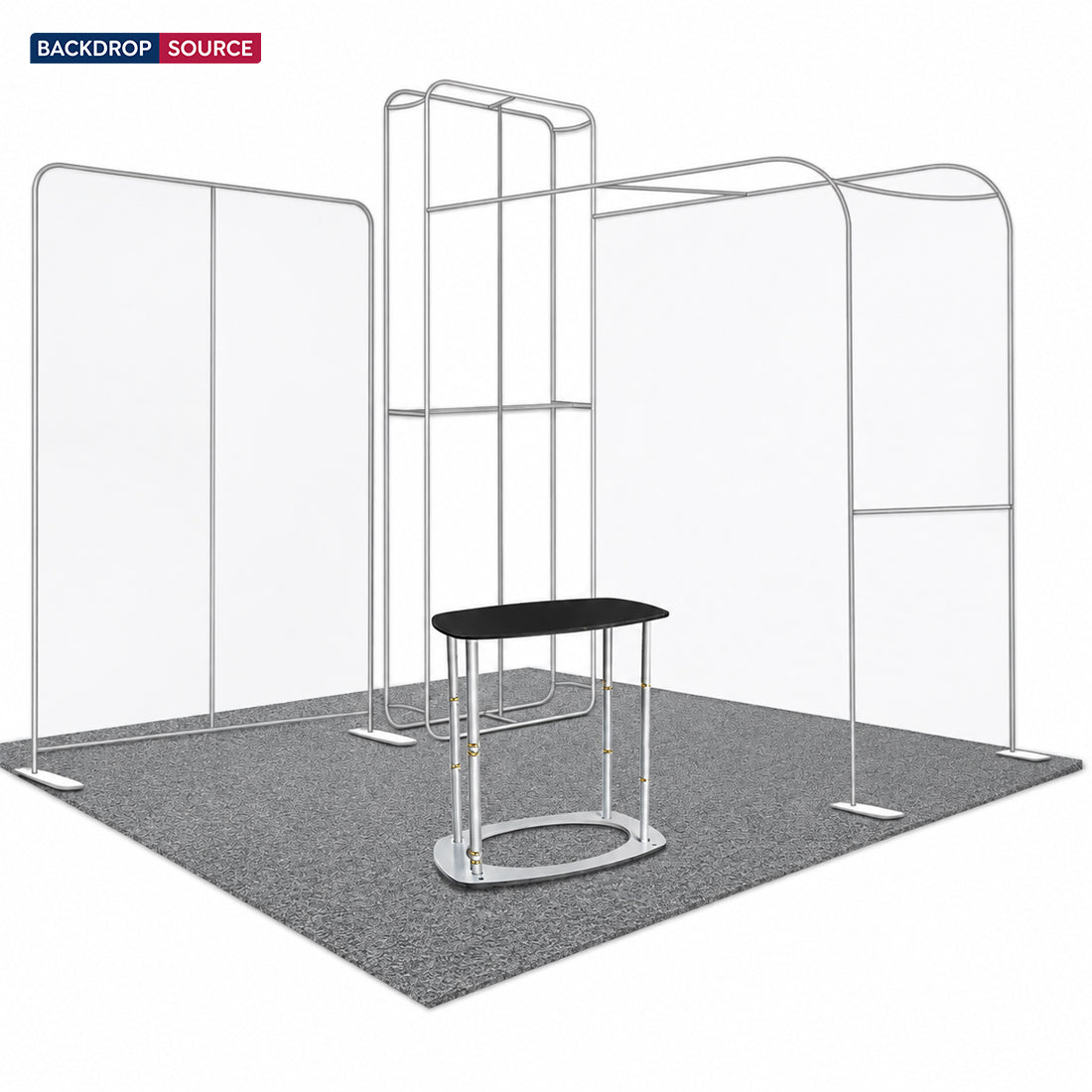 Premium Modular L Arch TV Display Exhibition Kit for 10ft Wide Booths