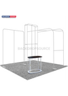 Premium Modular L Arch TV Display Exhibition Kit for 10ft Wide Booths