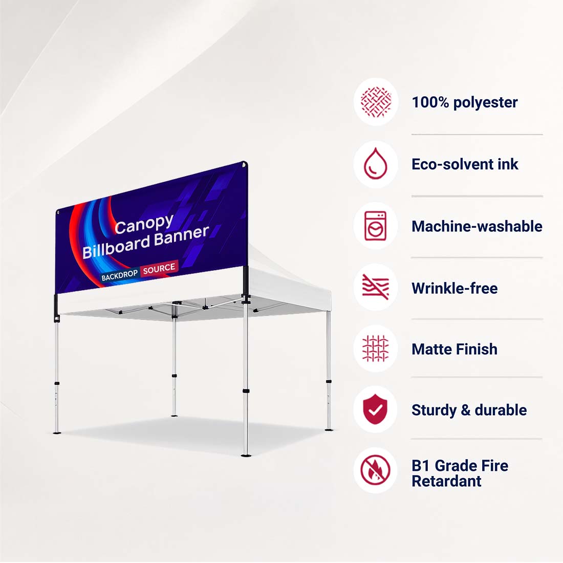 Printed Fabric Canopy Billboard Banner