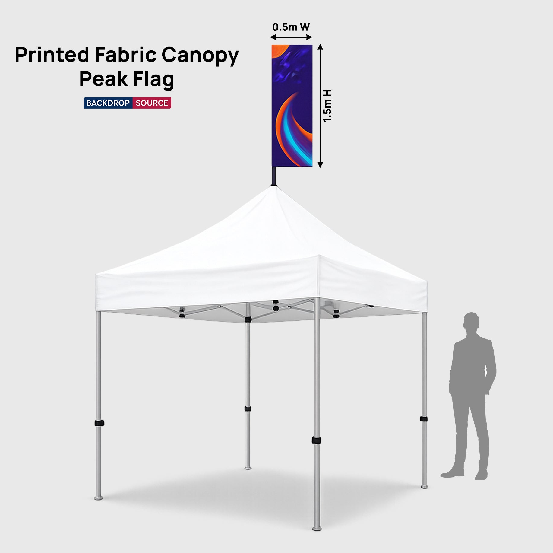 Printed Fabric Canopy Peak Flag