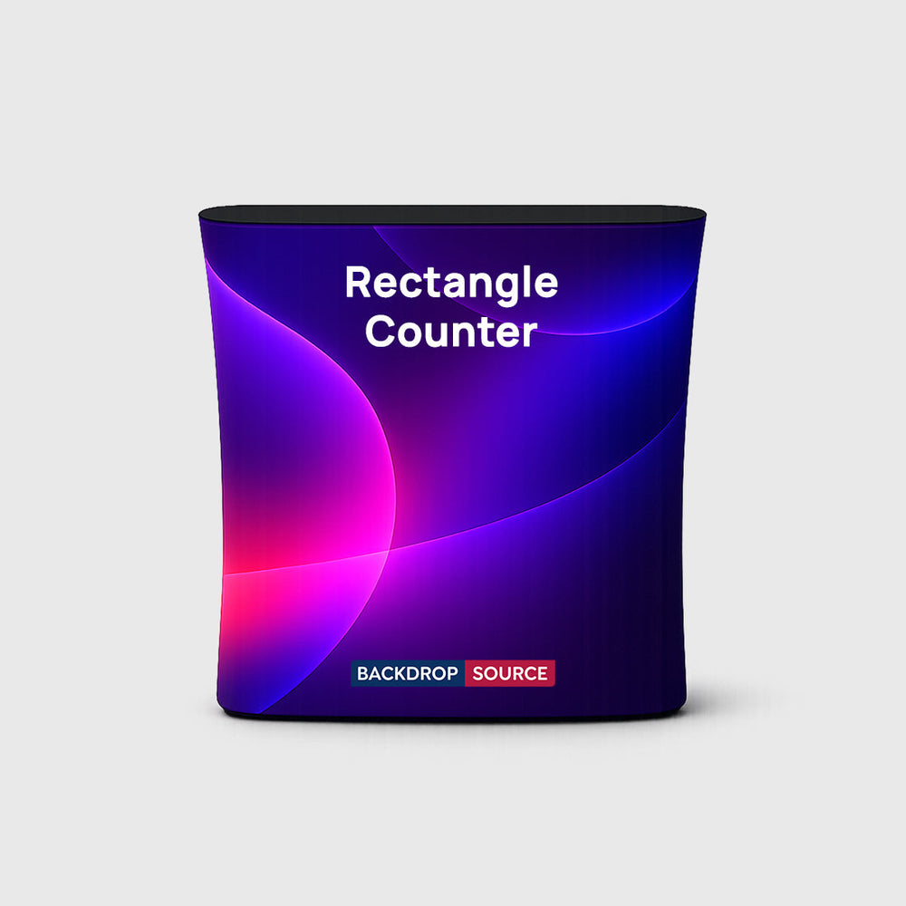 Rectangle Fabric Display Counter - included in Magnetic Straight & Slope Fabric Banner Stand Exhibition Kit