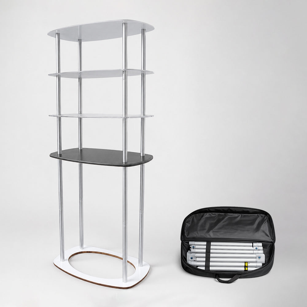 Mostrador de exhibición de tela rectangular (para exhibiciones en podios y stands)