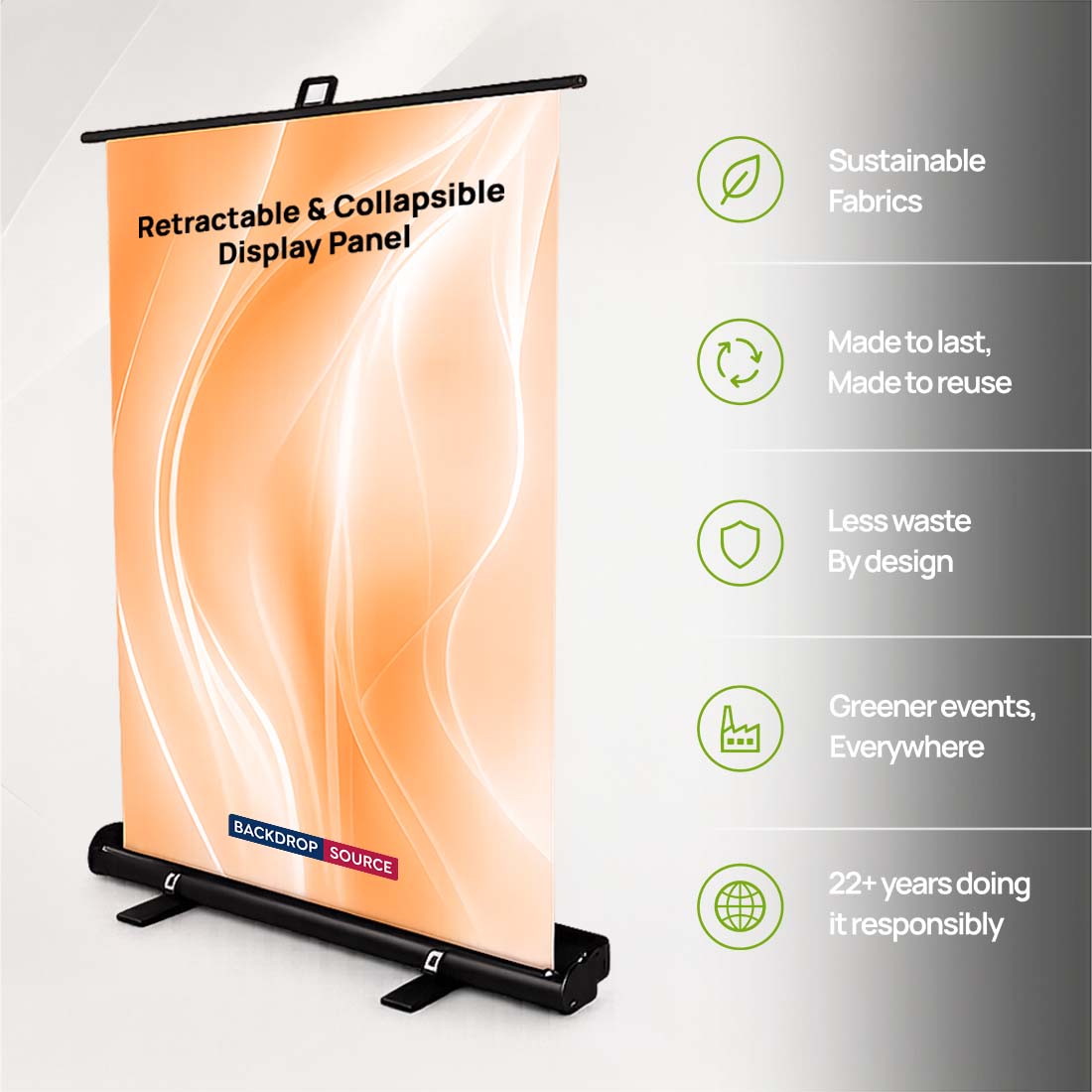Custom Printed Fabric Retractable & Collapsible Display Panel