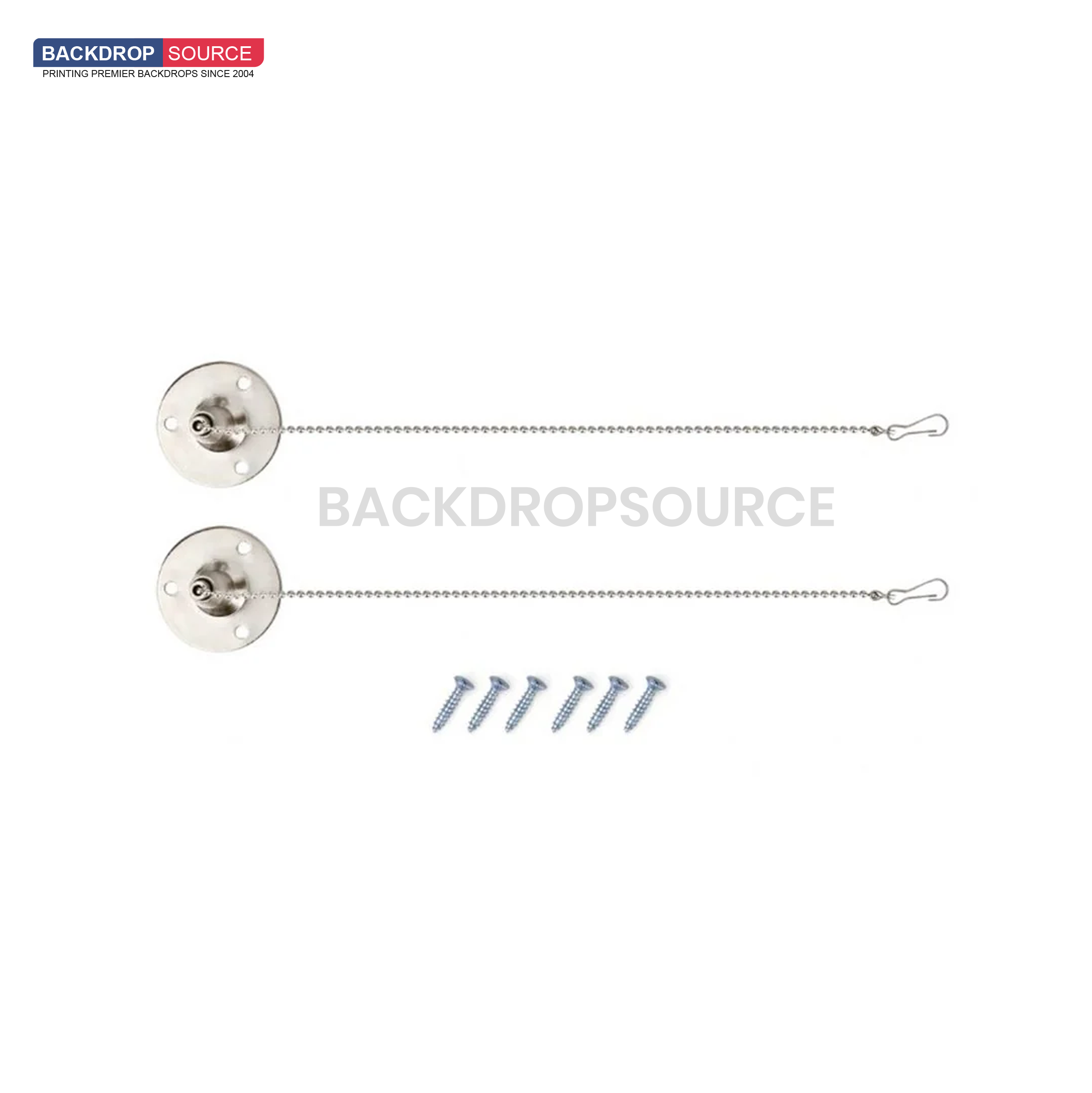 Custom Retractable Wall Hanging Backdrop with Clamps