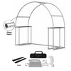Round Fabric Arch Exhibition Booth with Built-In Shelf