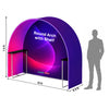 Round Fabric Arch Exhibition Booth with Built-In Shelf