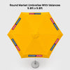Round Market Umbrellas With Valances – 9.8ft x 9.8ft