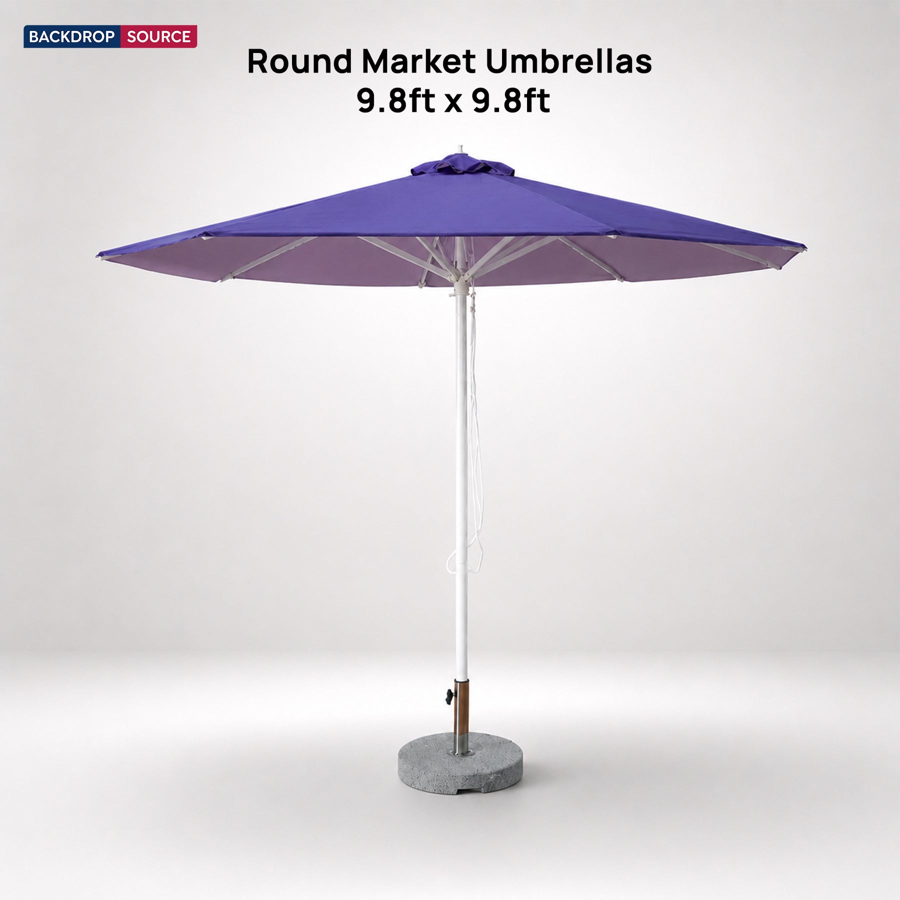 Round Market Umbrellas – 9.8ft x 9.8ft