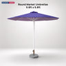 Round Market Umbrellas – 9.8ft x 9.8ft
