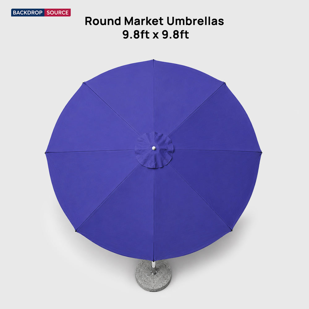 Round Market Umbrellas – 9.8ft x 9.8ft