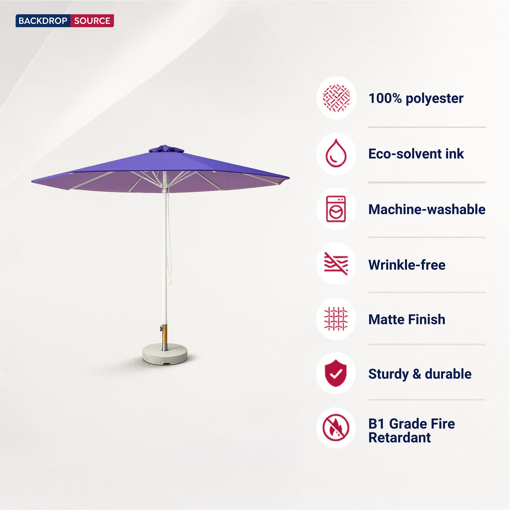 Round Market Umbrellas – 9.8ft x 9.8ft
