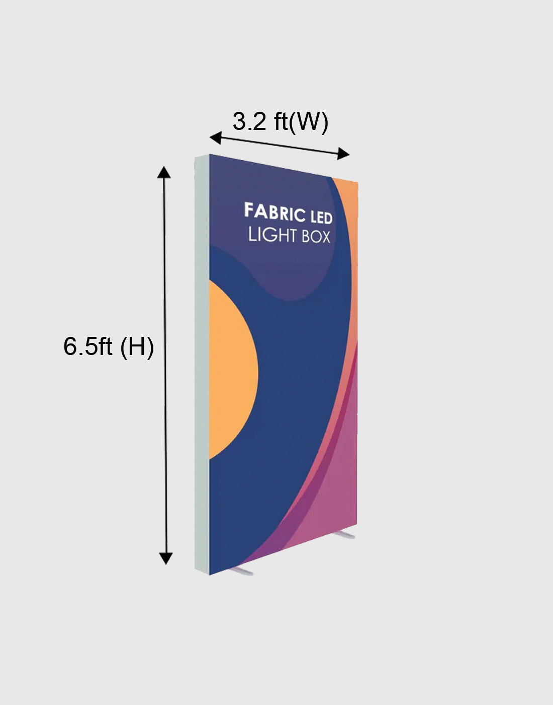 SEG Frameless  Fabric LED Light Box Display - 3.2ft W x 6.5ft H