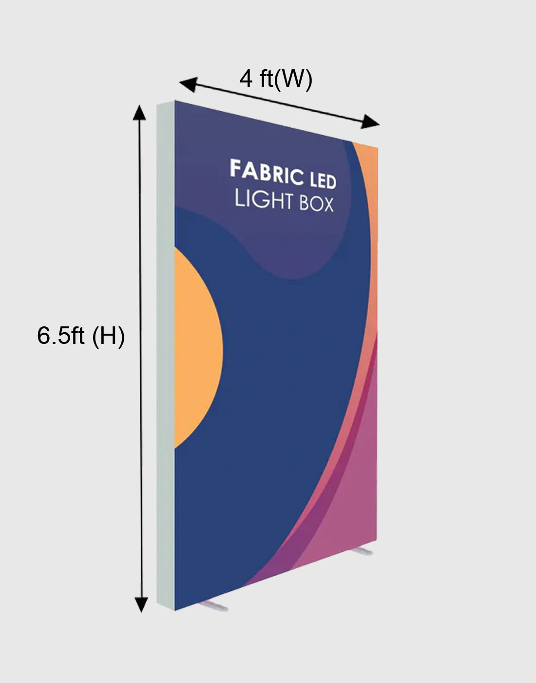 SEG Frameless  Fabric LED Light Box Display - 4ft W x 6.5ft H