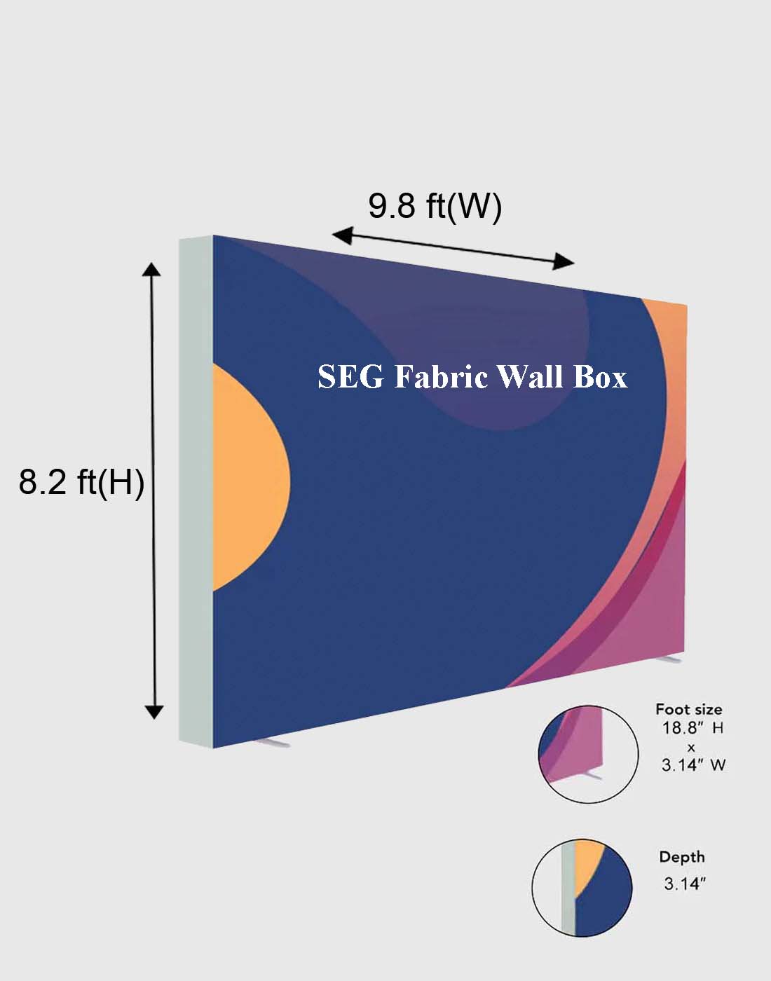 SEG Fabric Media Wall - 9.8ft