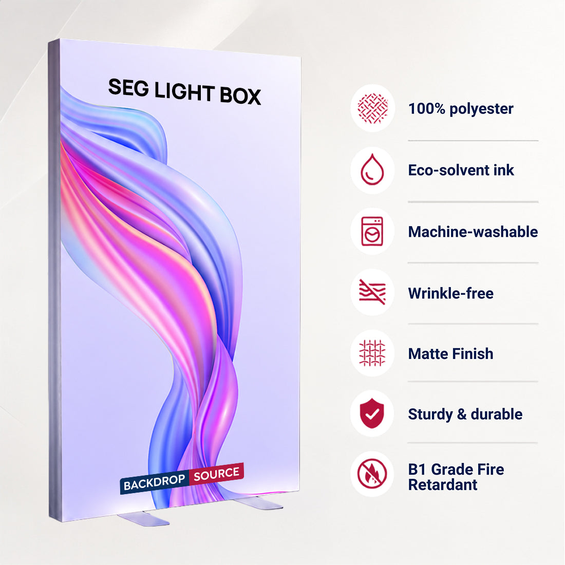 SEG Fabric LED Light Box Display - 4ft W x 6.5ft H