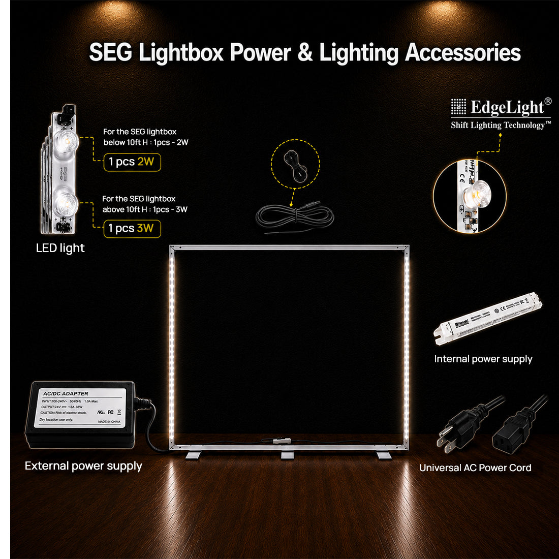 SEG Fabric LED Light Box Display - 9.8ft Wide