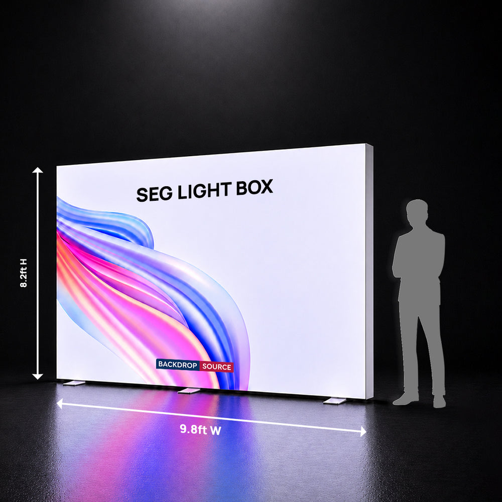 SEG Fabric LED Light Box Display - 9.8ft Wide