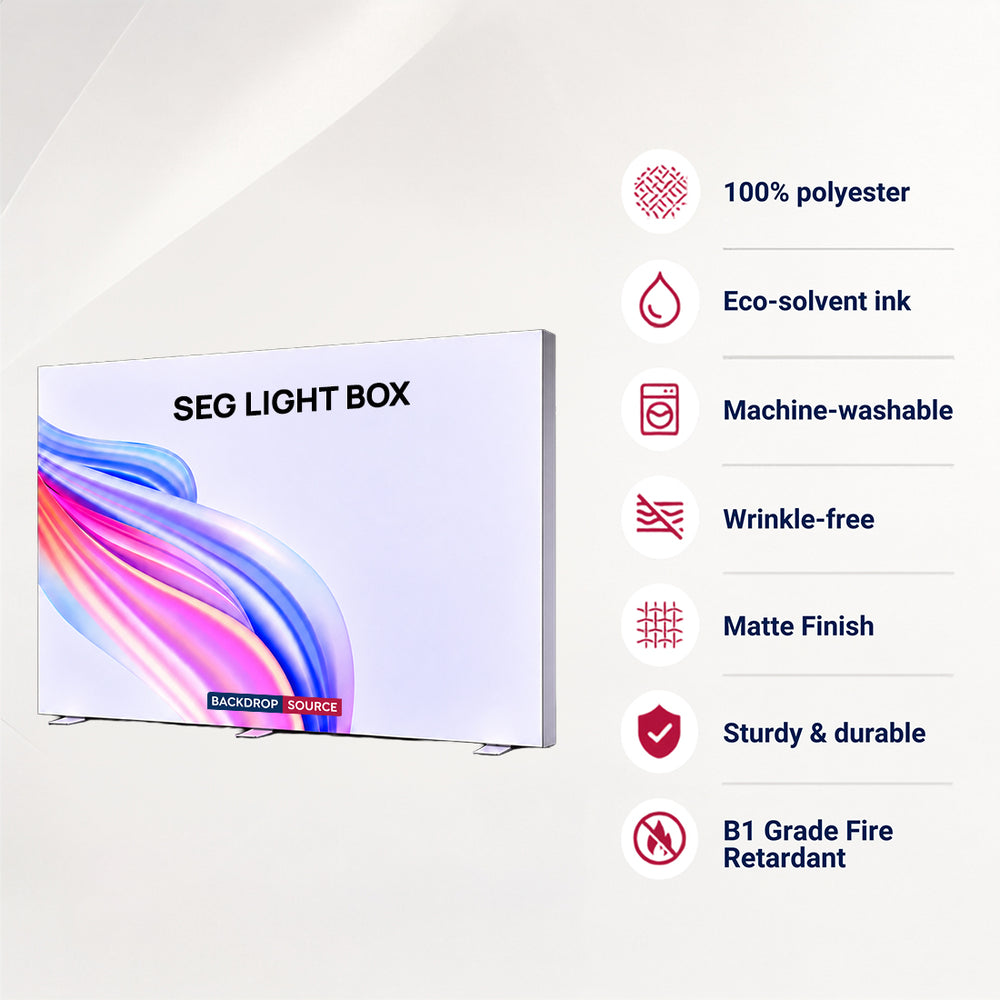 SEG Fabric LED Light Box Display - 9.8ft Wide