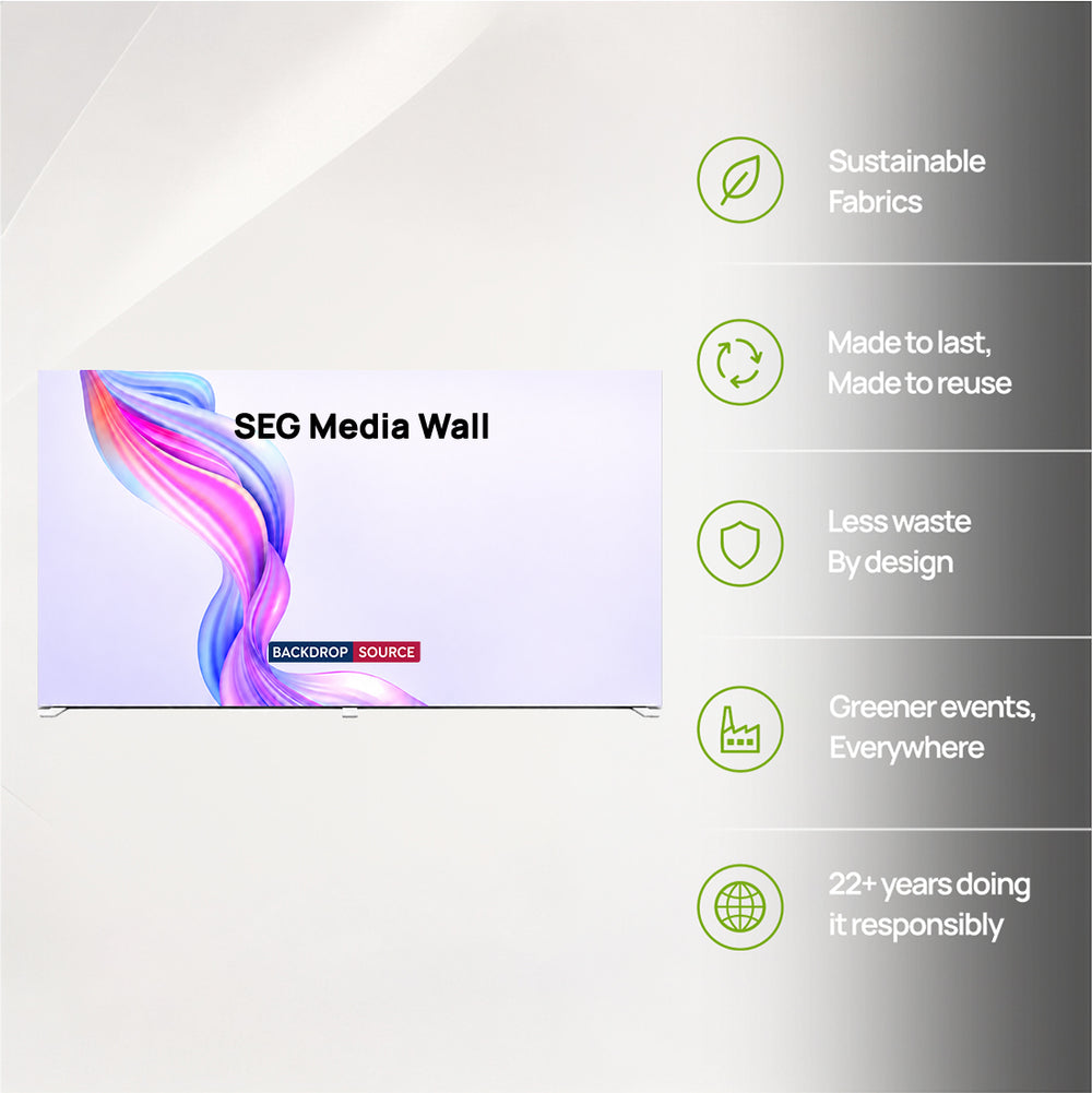 SEG Fabric Media Wall - 20ft Wide