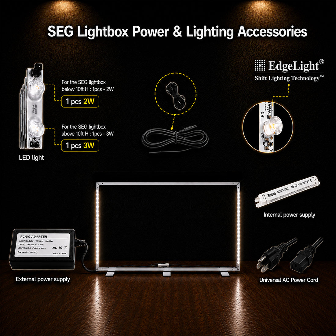 SEG Fabric LED Light Box Display - 20ft Wide