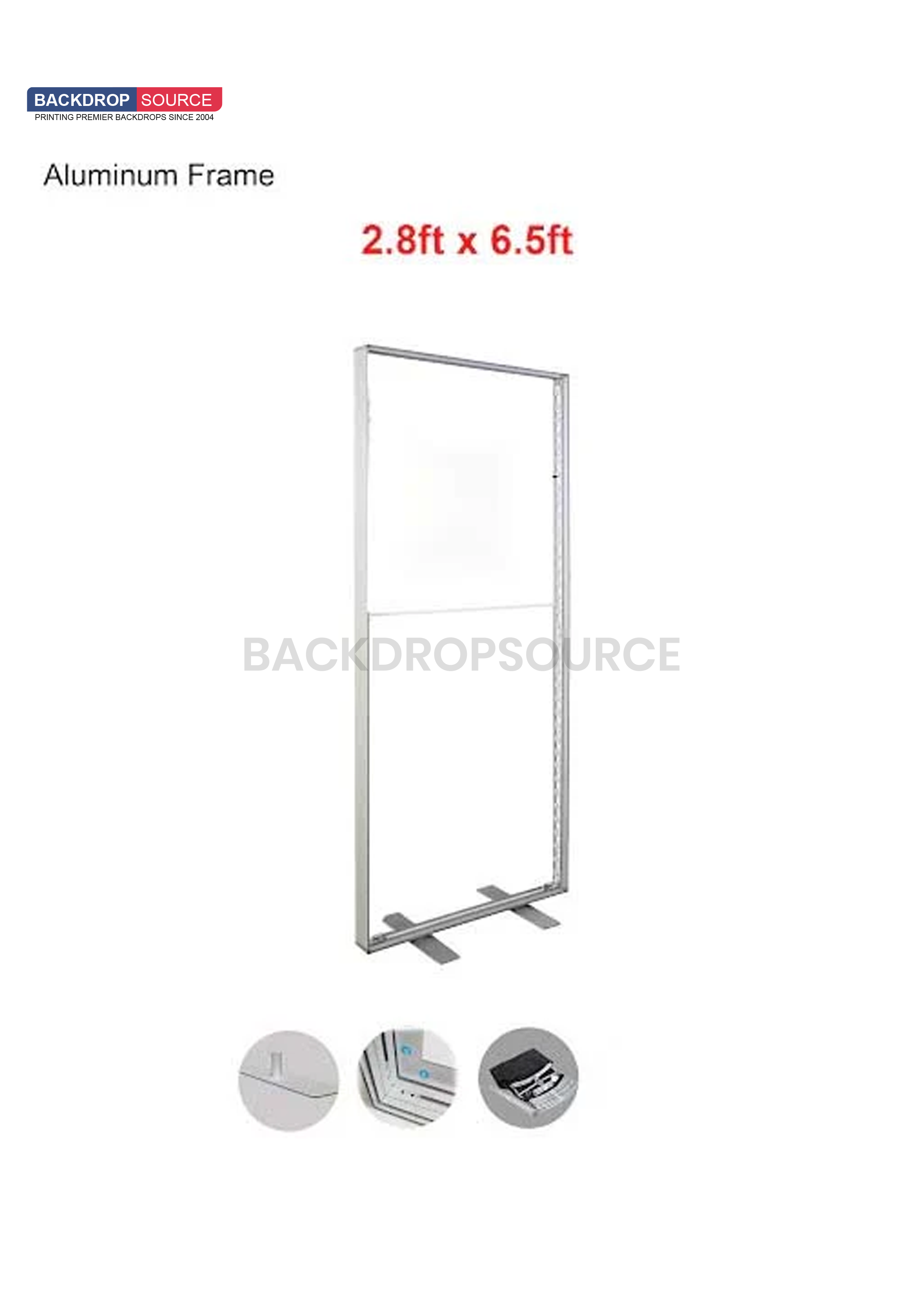 SEG Fabric Media Wall - 2.8ft W x 6.5ft H