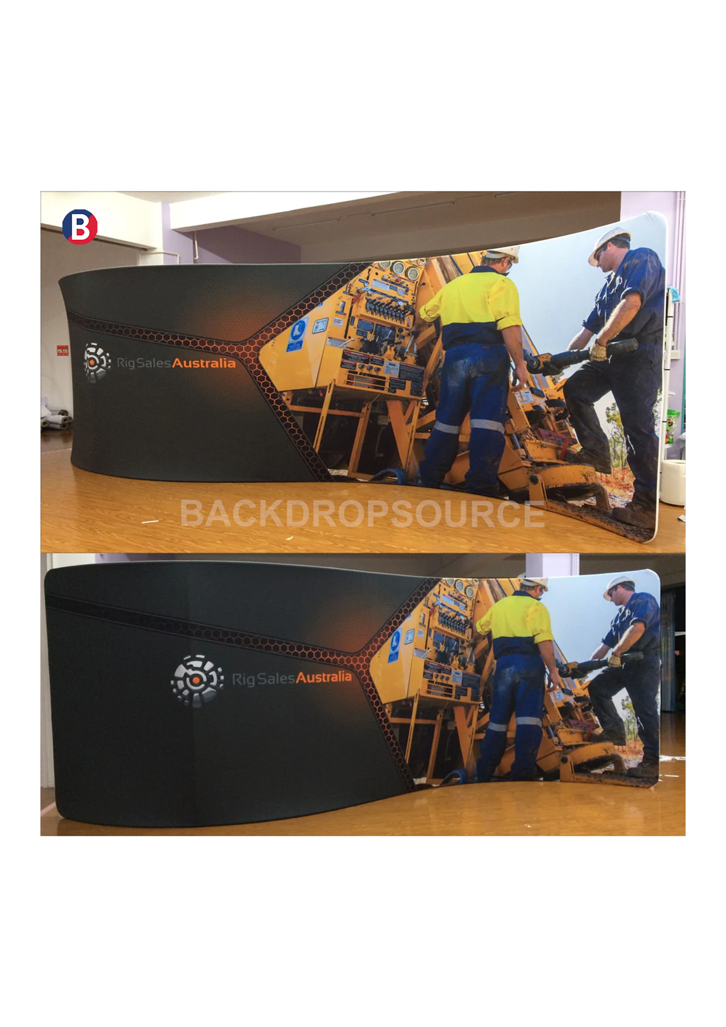 S Shape Wave Fabric Display Wall