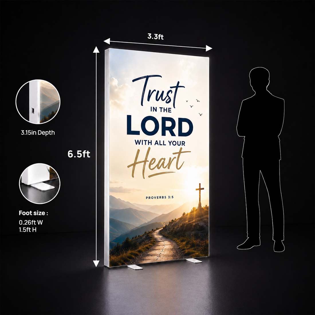 Church Sanctuary Backlit SEG Panel — Wide