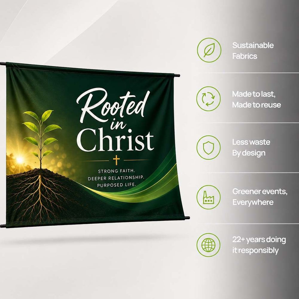 Church Sanctuary Blockout Fabric Banner