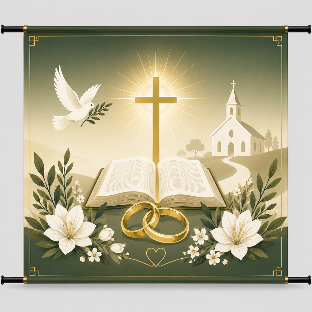 Church Sanctuary Eco-Friendly 600D Banner