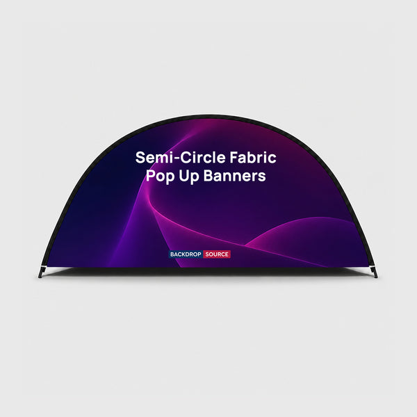 Banners emergentes redondos (impresos por ambos lados)