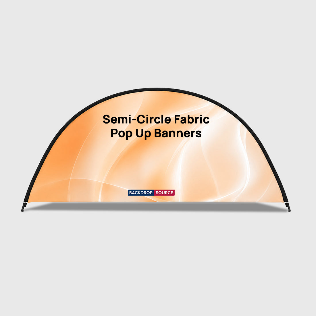 Semi-Circle Fabric Pop Up Banners  (Double Side Printed)