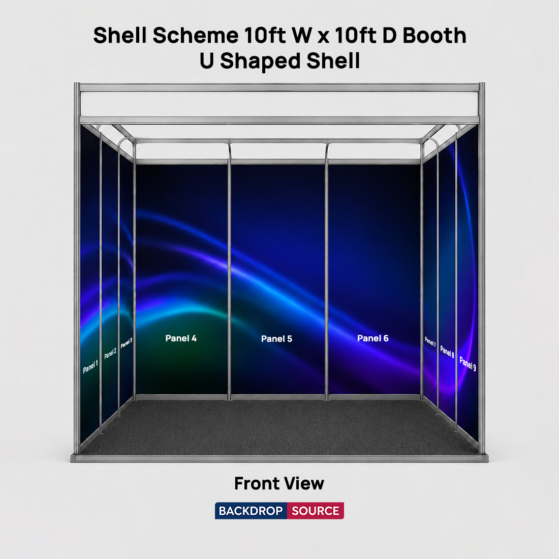 Shell Scheme Exhibition Graphics for 10ft Wide x 10ft Depth Booth