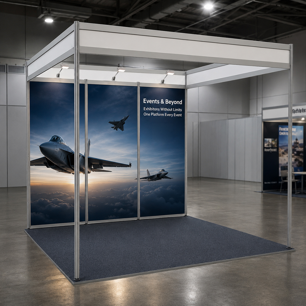 Shell Scheme Exhibition Graphics for 10ft Wide x 10ft Depth Booth