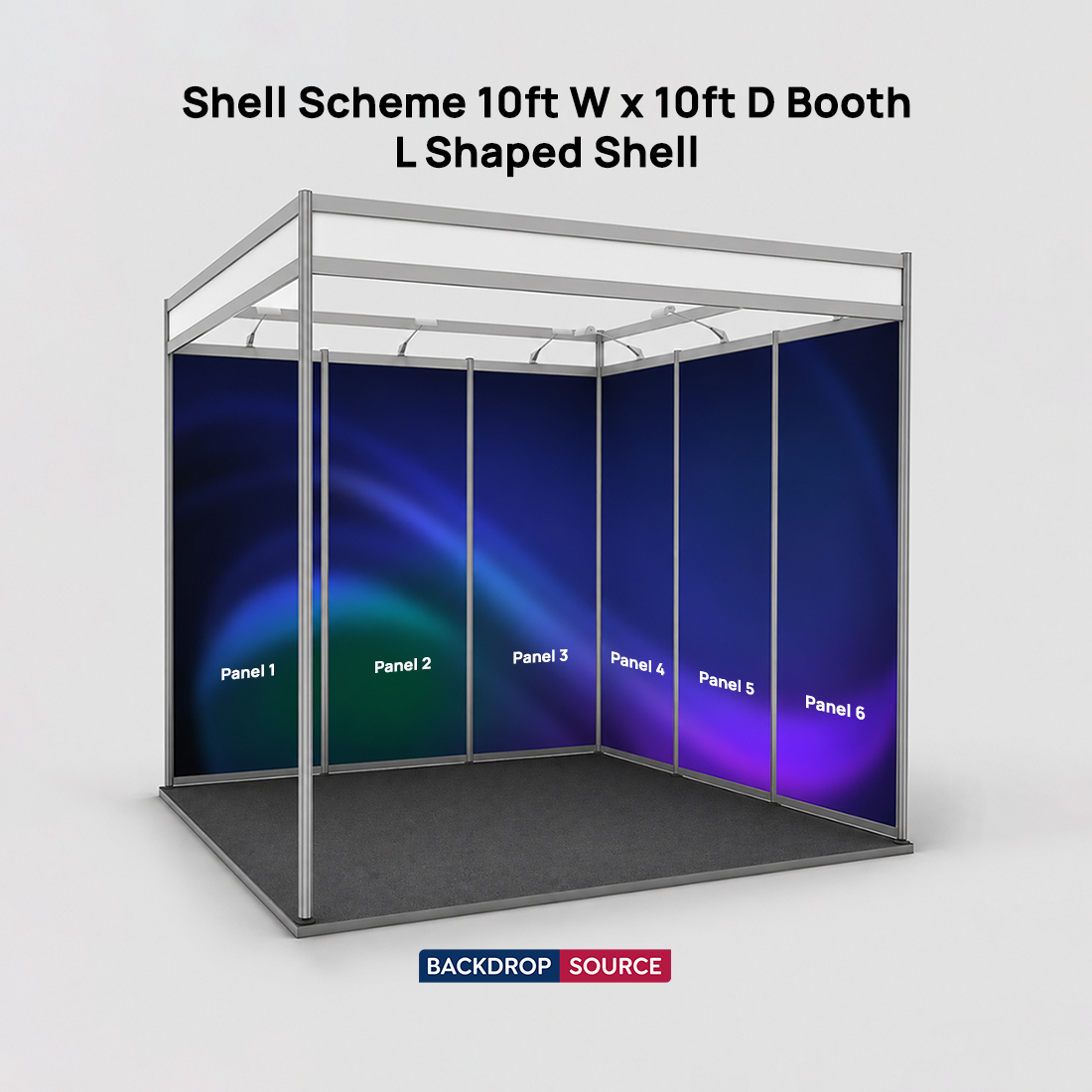 Shell Scheme Exhibition Graphics for 10ft Wide x 10ft Depth Booth
