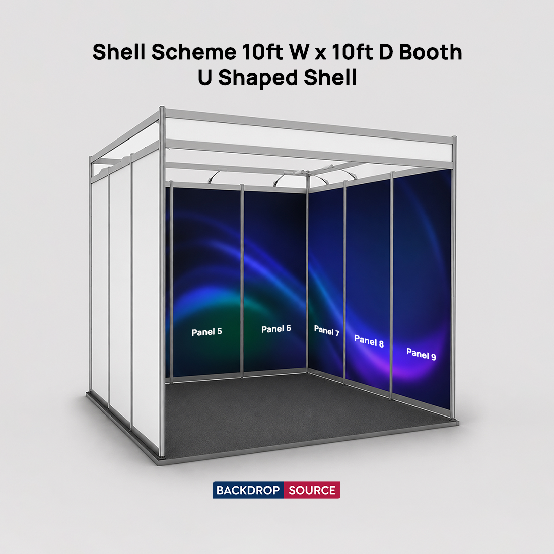 Shell Scheme Exhibition Graphics for 10ft Wide x 10ft Depth Booth